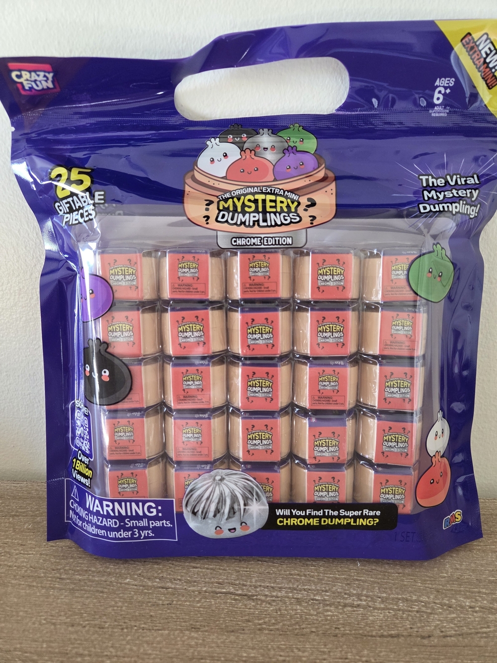 Rms Crazy Fun Mystery Dumplings 25-Pack Kids Squishy Toys (Purple)